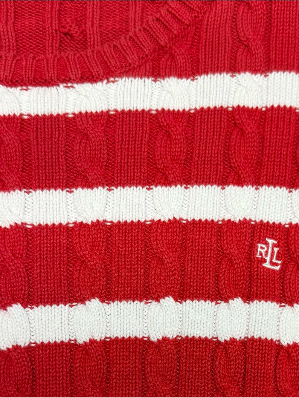 Striped Crewneck Sweater in Red and White - Picture 5 of 6